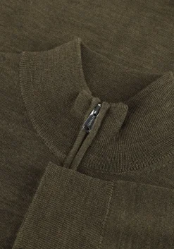 PROFUOMO e trui pullover half zip merino groen Hot