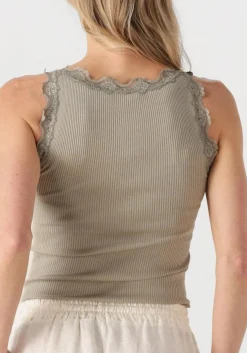 ROSEMUNDE e top babette silk top w/ lace groen Discount