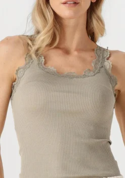 ROSEMUNDE e top babette silk top w/ lace groen Discount