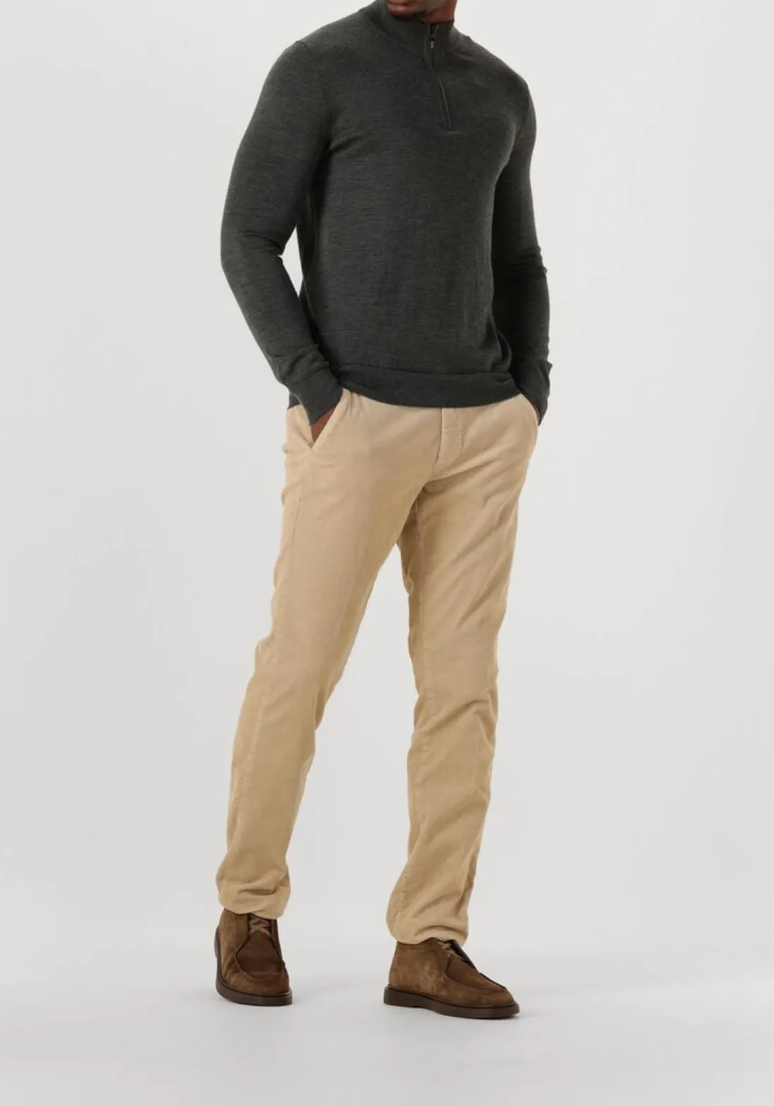 STEFANO LAURAN e trui half zip anders groen Outlet