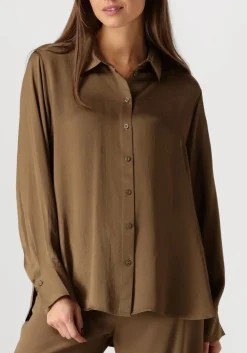 SUMMUM e blouses blouse silky touch groen Outlet