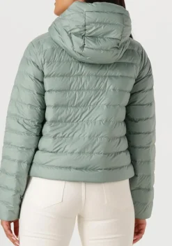 WOOLRICH e leren jas quilted hooded jacket groen Discount