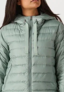 WOOLRICH e leren jas quilted hooded jacket groen Discount