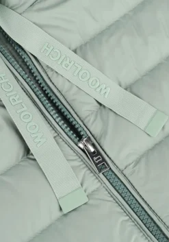 WOOLRICH e leren jas quilted hooded jacket groen Discount