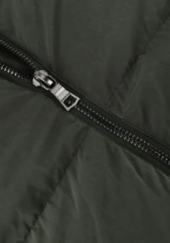 BLONDE08 gewatteerde jas lang doorgestikte jas khaki New