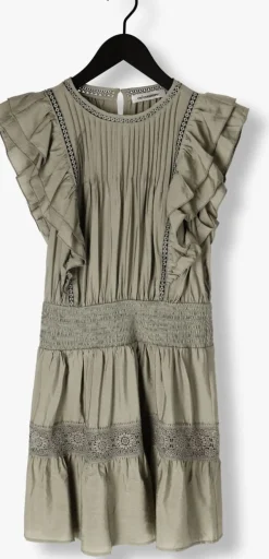 CO'COUTURE mini jurk callumcc frill pintuck dress khaki Hot