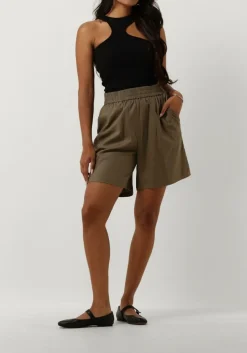 GESTUZ korte broek lizagz linen hw shorts khaki Hot