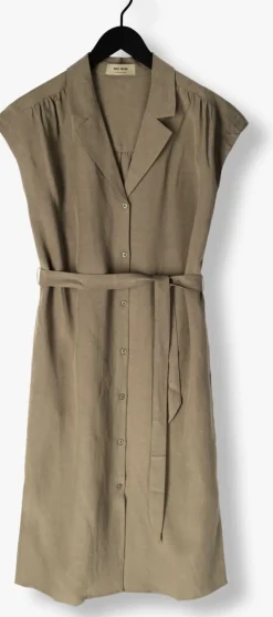 MOS MOSH midi jurk mmnelli alexis dress khaki