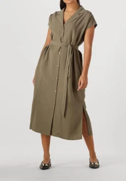 MOS MOSH midi jurk mmnelli alexis dress khaki