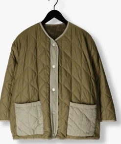 UGG faux fur jas w amilea rev quilted jacket khaki Online