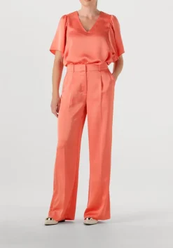 DANTE6 t-shirt arvi satin butterfly sleeve top koraal New