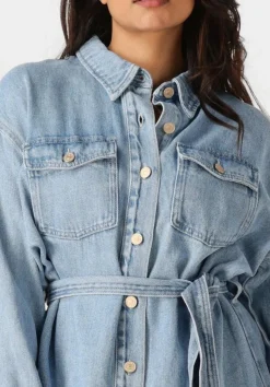 7 FOR ALL MANKIND e mini jurk shirt dress lichtblauw New