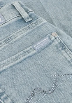 7 FOR ALL MANKIND e bootcut jeans bootcut olina with embellished squiggle lichtblauw Clearance