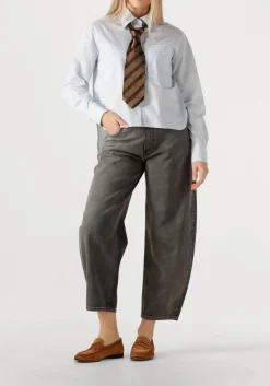 CLOSED e blouses cropped front oversized lichtblauw New