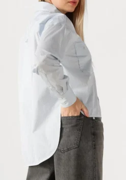 CLOSED e blouses cropped front oversized lichtblauw New