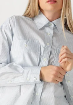 CLOSED e blouses cropped front oversized lichtblauw New