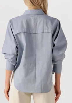 CLOSED e blouses pleated shirt lichtblauw Best