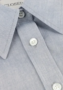 CLOSED e blouses pleated shirt lichtblauw Best