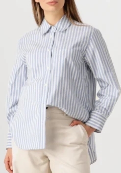 CLOSED e blouses oversize shirt lichtblauw