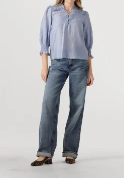 CO'COUTURE e blouses charliecc frill ss shirt lichtblauw Discount