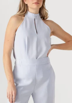 DANTE6 e top dece drapey halter top lichtblauw Clearance