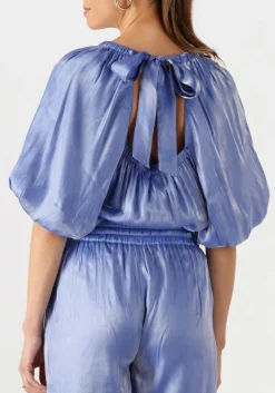 DANTE6 e top simo shimmer back detail top lichtblauw Sale