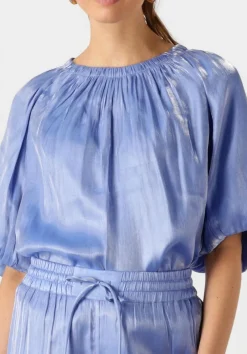 DANTE6 e top simo shimmer back detail top lichtblauw Sale