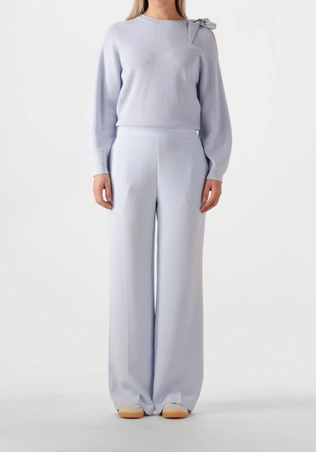 DANTE6 e wijde broek fabri elasticated wide leg pants lichtblauw Sale