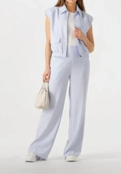 DANTE6 e wijde broek fabri elasticated wide leg pants lichtblauw Sale