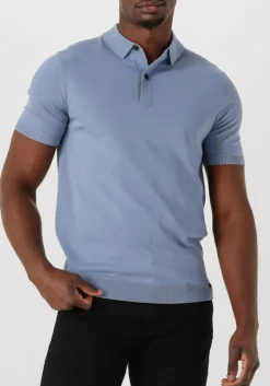 GENTI e polo polo button ss k2046-1260 lichtblauw Best