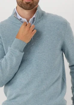 GRAN SASSO e trui mock zip lichtblauw New