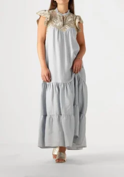 GREEK ARCHAIC KORI e maxi jurk 231097 lichtblauw