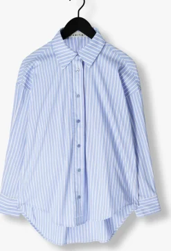 HAUTE L'AMITIÉ e haute l'amitié blouses bow candy twist stripe shirt lichtblauw Hot