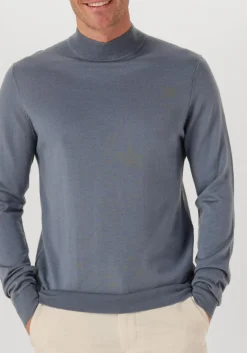 PROFUOMO e coltrui pullover mock neck merino lichtblauw Online