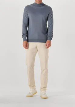 PROFUOMO e coltrui pullover mock neck merino lichtblauw Online