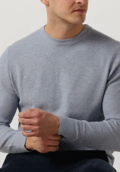 PROFUOMO e trui structure crew neck lichtblauw Discount