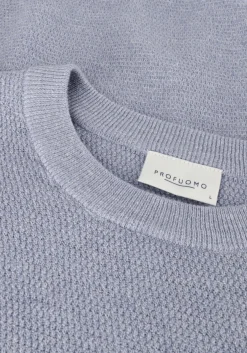 PROFUOMO e trui structure crew neck lichtblauw Discount