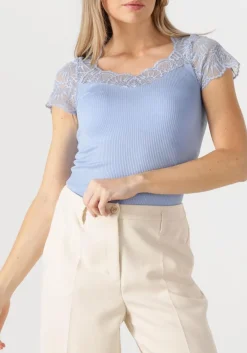 ROSEMUNDE e top beatha capsleeve lichtblauw Online