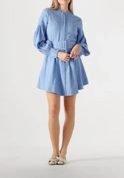 SCARLETT POPPIES e mini jurk berite short dress lichtblauw Best