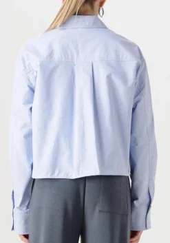 SECOND FEMALE e blouses baulo cropped shirt lichtblauw Outlet