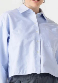 SECOND FEMALE e blouses baulo cropped shirt lichtblauw Outlet