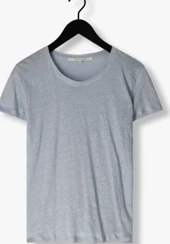 SECOND FEMALE e t-shirt peony o-neck tee lichtblauw Hot