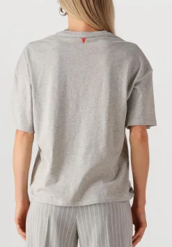 ALIX THE LABEL lichtgrijze t-shirt ladies knitted the label t-shirt lichtgrijs Clearance