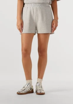 ALIX THE LABEL lichtgrijze korte broek ladies knitted sweat short lichtgrijs New