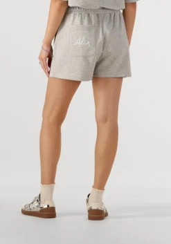 ALIX THE LABEL lichtgrijze korte broek ladies knitted sweat short lichtgrijs New
