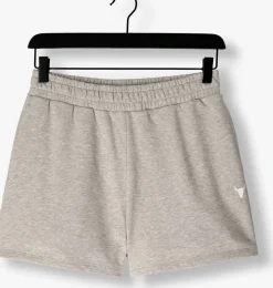 ALIX THE LABEL lichtgrijze korte broek ladies knitted sweat short lichtgrijs New