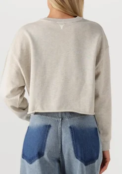 ALIX THE LABEL lichtgrijze trui ladies knitted soft sweater lichtgrijs New