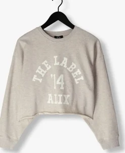 ALIX THE LABEL lichtgrijze trui ladies knitted soft sweater lichtgrijs New