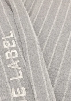 ALIX THE LABEL lichtgrijze wijde broek ladies woven pinstripe pants lichtgrijs Best