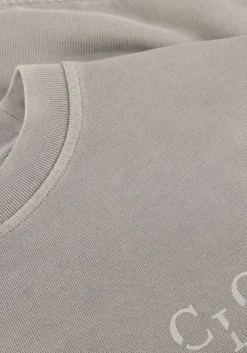 CLOSED lichtgrijze sweater printed sweat shirt lichtgrijs Clearance